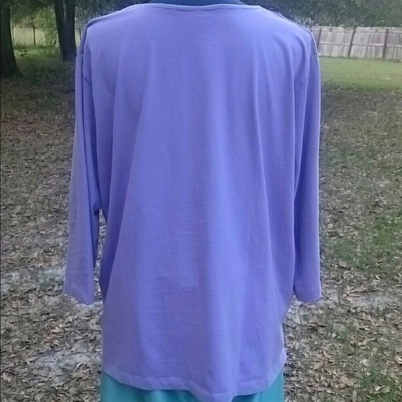 Lilac Cotton Embellished Top - Picture 6 of 7
